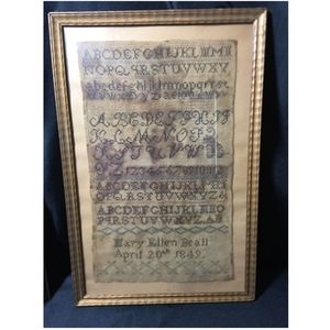 Antique 1849 Sampler